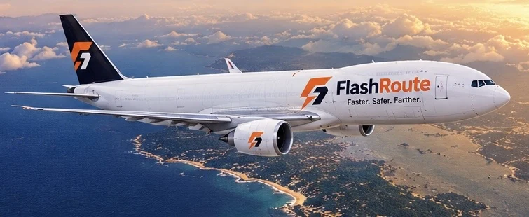 FlashRoute brand illustration: air freight planning